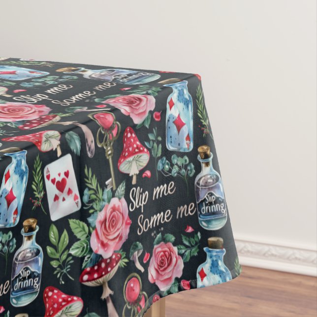 Beautiful Inspired By Alice In Wonderland Tablecloth (In Situ)