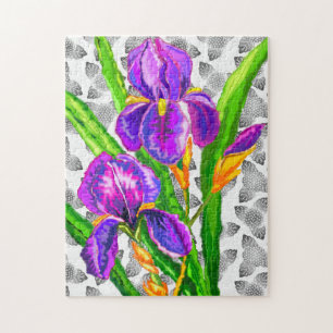 Beautiful Iris Flower Jigsaw Puzzle