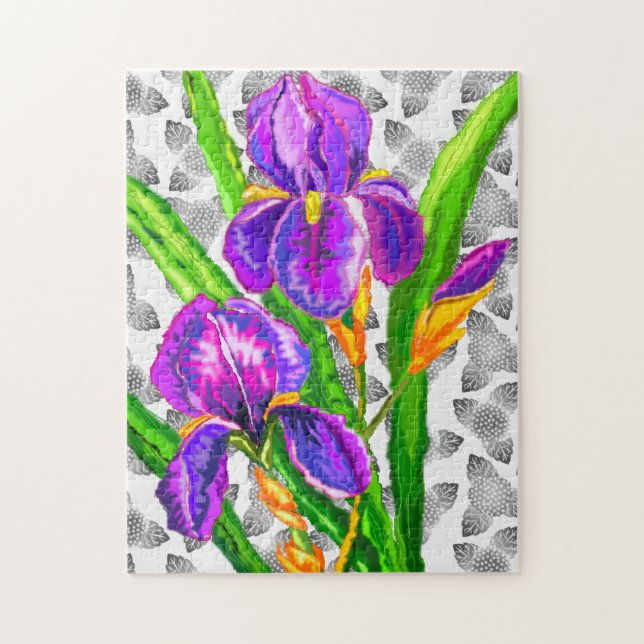 Beautiful Iris Flower Jigsaw Puzzle (Vertical)