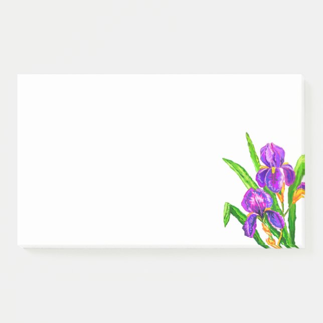 Beautiful Irises Post-it® Notes (Front)