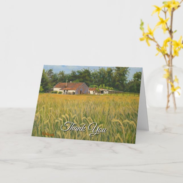 Beautiful Irish Blessing Thank You Card (Yellow Flower)