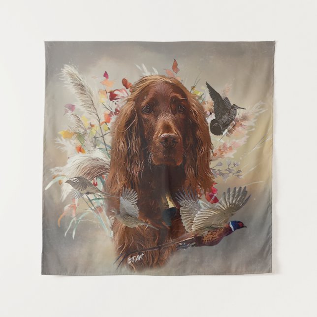 Beautiful Irish Red Setter Tapestry (Front)