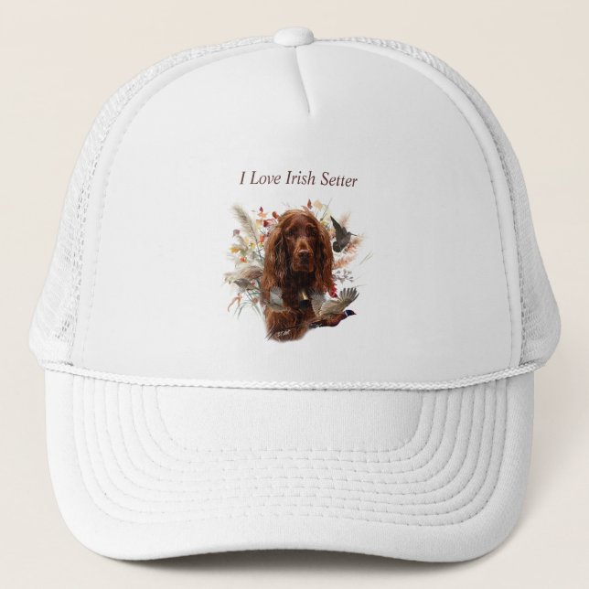 Beautiful Irish Red Setter Trucker Hat (Front)