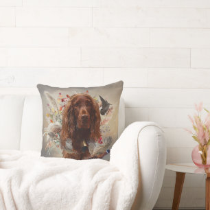 Beautiful Irish  Setter Throw Pillow