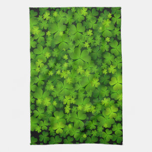 Beautiful Irish Shamrocks Kitchen Towel