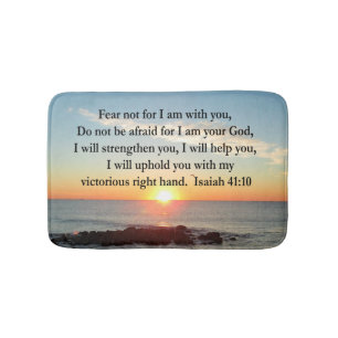 BEAUTIFUL ISAIAH 41:10 SUNRISE BATH MAT