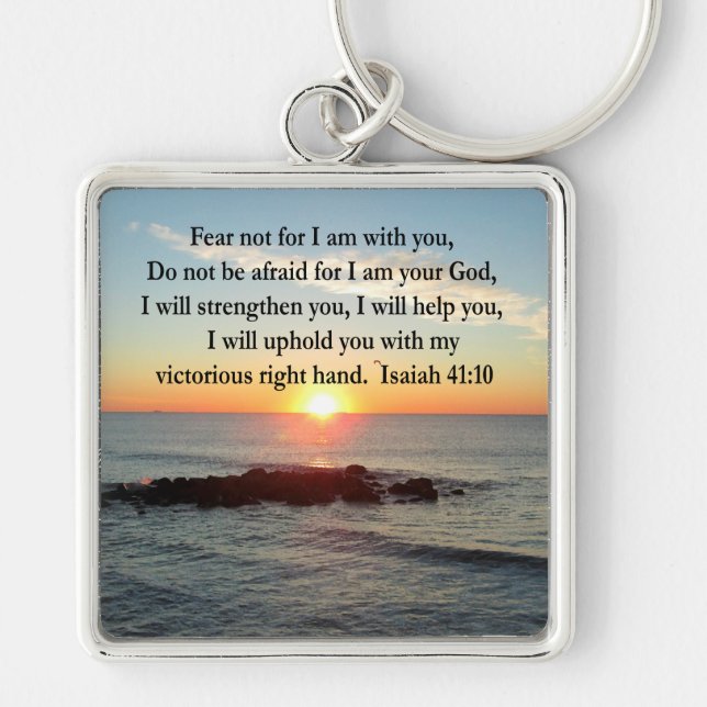 BEAUTIFUL ISAIAH 41:10 SUNRISE KEYCHAIN (Front)