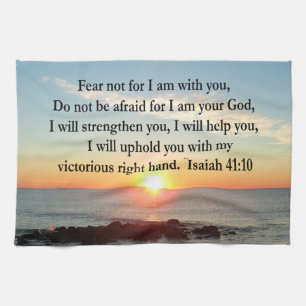 BEAUTIFUL ISAIAH 41:10 SUNRISE KITCHEN TOWEL