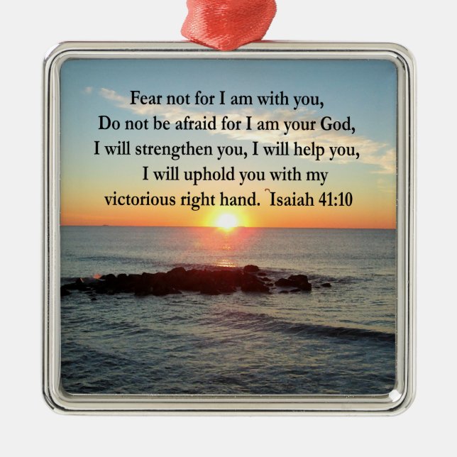 BEAUTIFUL ISAIAH 41:10 SUNRISE METAL ORNAMENT (Front)