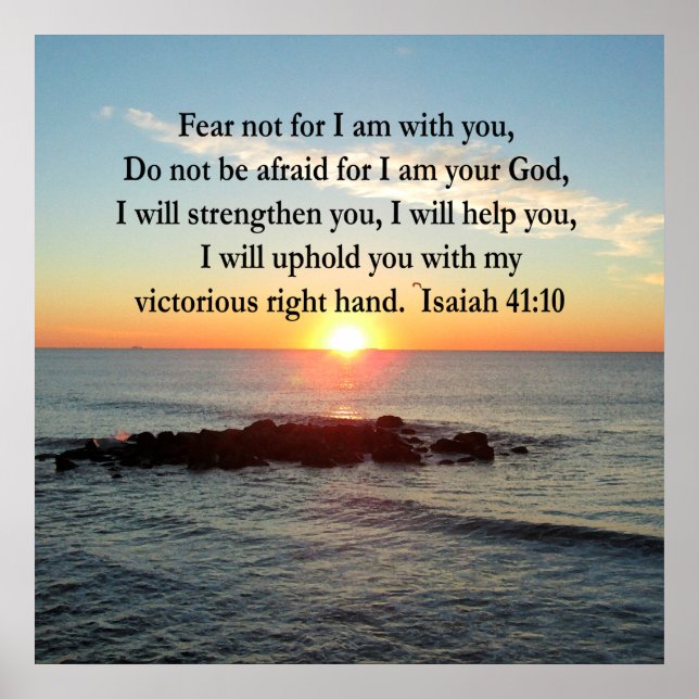 BEAUTIFUL ISAIAH 41:10 SUNRISE POSTER (Front)