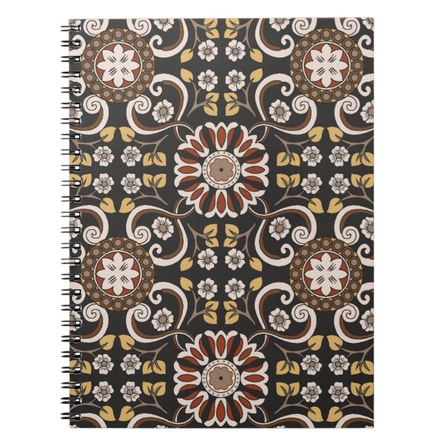 Beautiful islamic medallion seamless pattern texti notebook (Front)