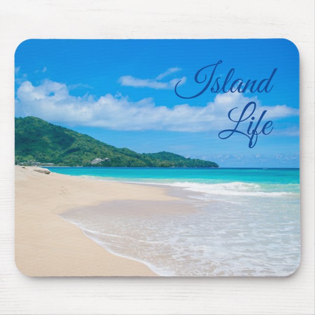 Beautiful Island Life Tropical Beach Mouse Pad (Front)