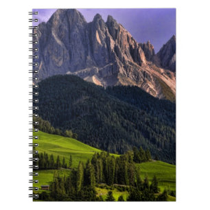Beautiful isolated lonely church St Maddalena Notebook