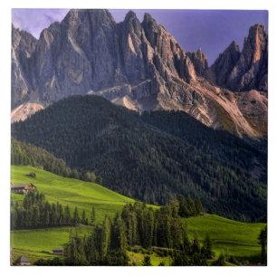 Beautiful isolated lonely church St Maddalena Tile