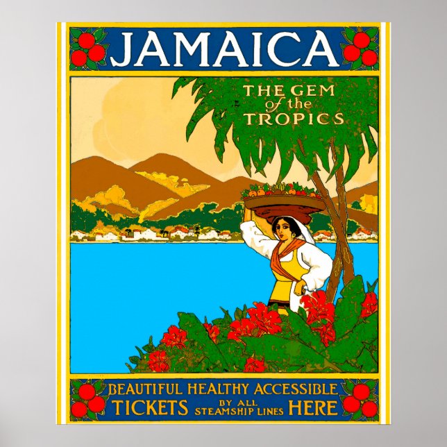 Beautiful Jamaica Travel Poster (Front)