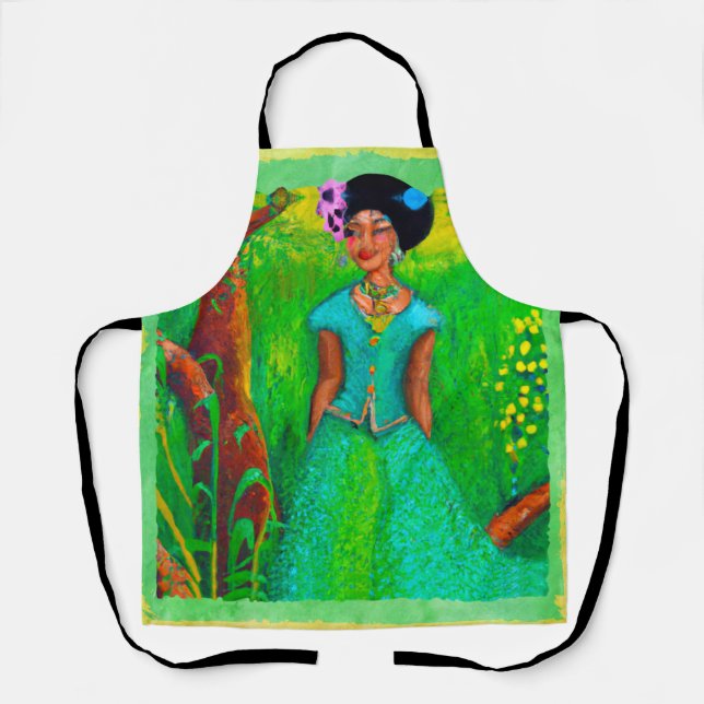 Beautiful Jamaican woman Apron (Front)