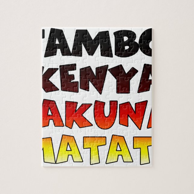 Beautiful Jambo Kenya Hakuna Matata Lovely Art  Jigsaw Puzzle (Vertical)
