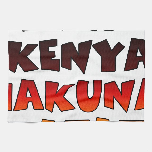 Beautiful Jambo Kenya Hakuna Matata Lovely Art  Kitchen Towel (Horizontal)