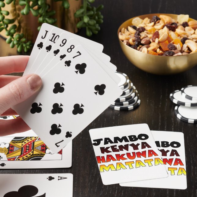 Beautiful Jambo Kenya Hakuna Matata Lovely Art  Playing Cards (In Situ)