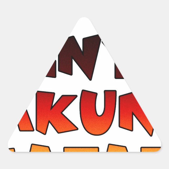 Beautiful Jambo Kenya Hakuna Matata Lovely Art  Triangle Sticker (Front)