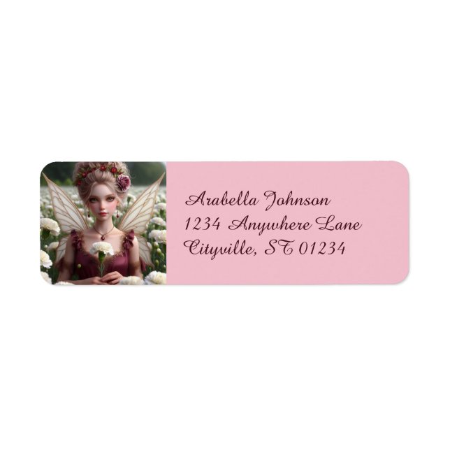 Beautiful January Fairy in Carnations (Front)