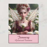 Beautiful January Fairy in Carnations
