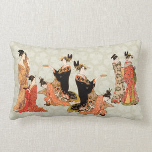 Beautiful Japanese Art Design Throw Pillows