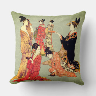 Beautiful Japanese Art Design Throw Pillows