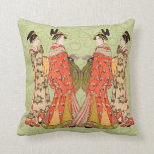 Beautiful Japanese Art Design Throw Pillows