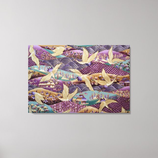 Beautiful Japanese Cranes Canvas Print (Front)
