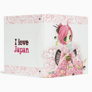 Beautiful Japanese girl in Kimono Binder