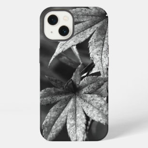 Beautiful Japanese Maple Leaf Portrait in B/W iPhone 13 Case