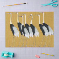 Beautiful Japanese Red Crown Cranes by Ogata Korin