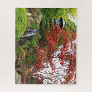 Beautiful Japanese Rock Garden with Pagoda Jigsaw Puzzle
