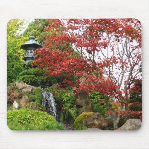 Beautiful Japanese Rock Garden with Pagoda Mouse Pad