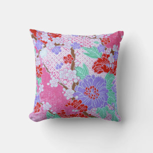 Beautiful Japanese Sakura Pattern Pillow