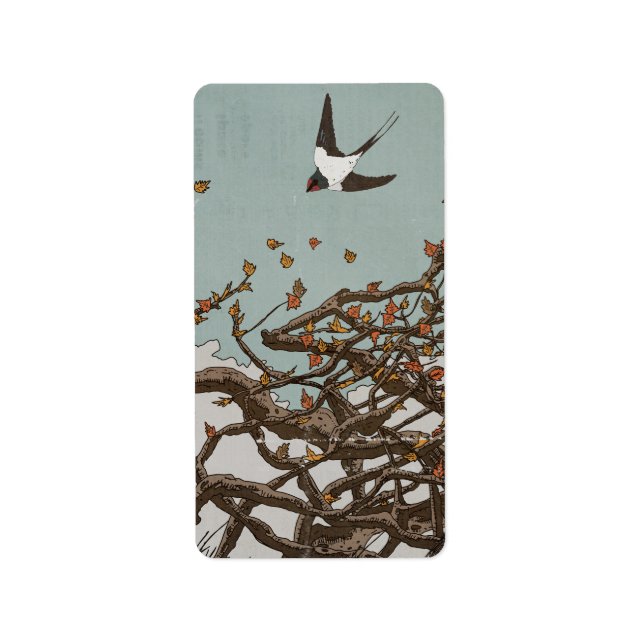 Beautiful Japanese Swallow  Label (Front)