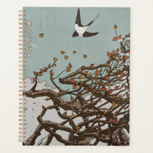 Beautiful Japanese Swallow  Planner