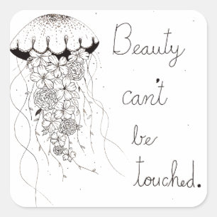 Beautiful Jellyfish Square Sticker