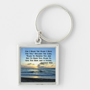 BEAUTIFUL JEREMIAH 29:11 BLUE SKIES KEYCHAIN