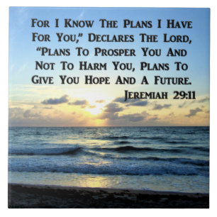 BEAUTIFUL JEREMIAH 29:11 BLUE SKIES TILE