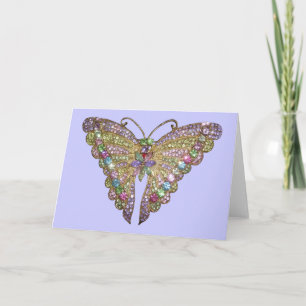 Beautiful Jeweled Butterfly Card
