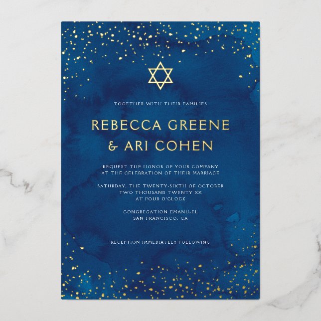Beautiful Jewish Stary Sky Wedding REAL (Front)