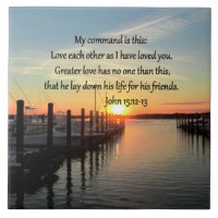 BEAUTIFUL JOHN 15:12 SUNSET PHOTO DESIGN