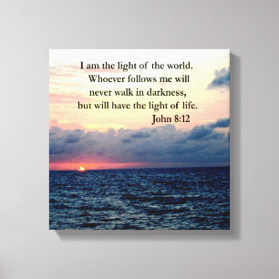 BEAUTIFUL JOHN 8:12 SUNRISE PHOTO CANVAS PRINT