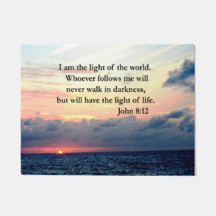 BEAUTIFUL JOHN 8:12 SUNRISE PHOTO DOORMAT