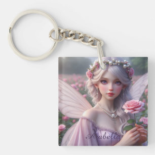 Beautiful June Fairy in Roses Keychain