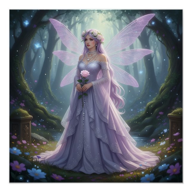 Beautiful June Pearl Fairy Poster (Front)