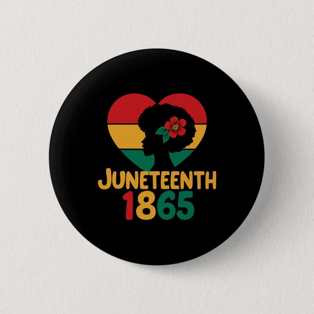 Beautiful Juneteenth Black Women  2 Inch Round Button (Front)
