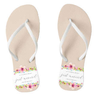 Beautiful Just Married Wedding | Flip Flops